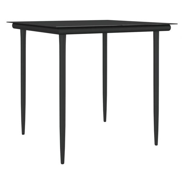 5-tlg. Garten-Essgruppe mit Kissen Poly Rattan und Stahl