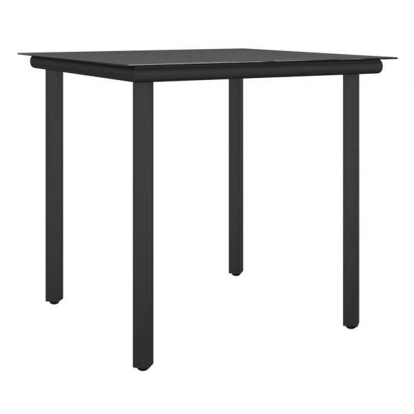 3-tlg. Garten-Essgruppe mit Kissen Poly Rattan und Stahl