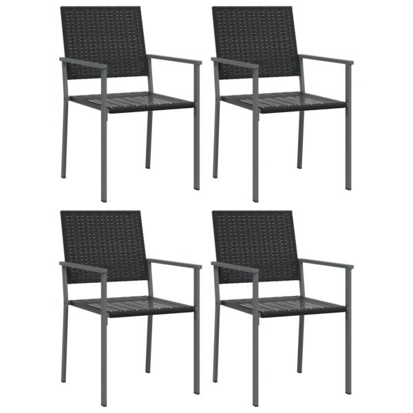 5-tlg. Garten-Essgruppe Poly Rattan und Stahl
