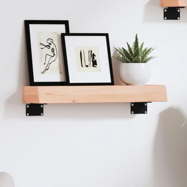 ARDEBO.de - Wandregal 40x10x6 cm Massivholz Eiche Unbehandelt