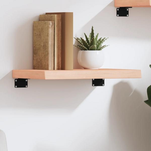 ARDEBO.de - Wandregal 40x30x(2-4) cm Massivholz Eiche Unbehandelt