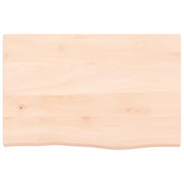 Wandregal 60x40x2 cm Massivholz Eiche Unbehandelt