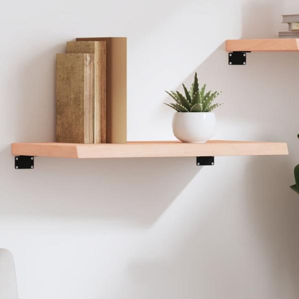 ARDEBO.de - Wandregal 60x40x(2-4) cm Massivholz Eiche Unbehandelt