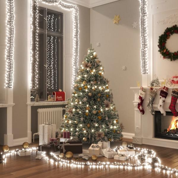 ARDEBO.de - LED-Lichterkette mit 400 LEDs Kaltweiß 7,4 m PVC