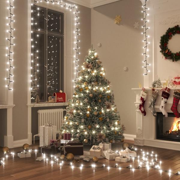 ARDEBO.de - LED-Lichterkette mit 3000 LEDs Kaltweiß 65 m PVC