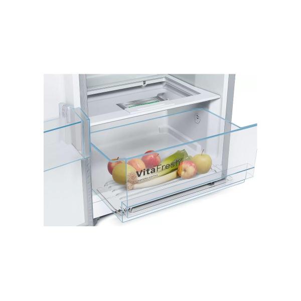 Bosch KSV36VLDP Serie 4 Standkühlschrank, 60 cm breit, 346 L, Super Kühlen, LED, Fresh Sense, Edelstahl-Optik