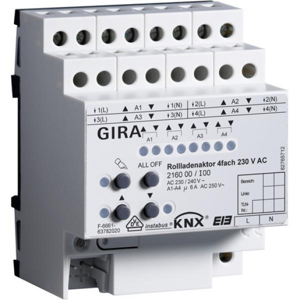 Gira 216000 Rollladenaktor 4f AC 230 V Hand KNX REG