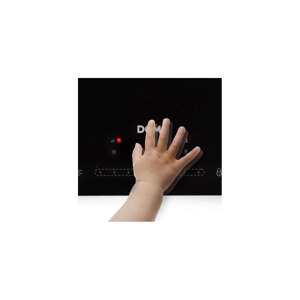 DOMO DO332IP Induktionskochplatte, 2000 W, Touchscreen, Timer, Kindersicherung, Automatische Abschaltung, schwarz