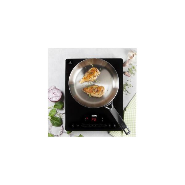 DOMO DO332IP Induktionskochplatte, 2000 W, Touchscreen, Timer, Kindersicherung, Automatische Abschaltung, schwarz