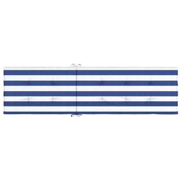 Liegestuhl-Auflage Blau&Weiß Gestreift Oxford-Gewebe