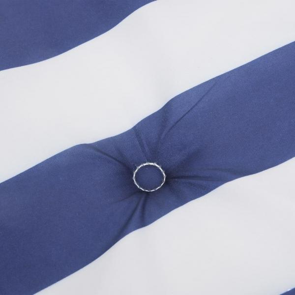 Liegestuhl-Auflage Blau&Weiß Gestreift Oxford-Gewebe