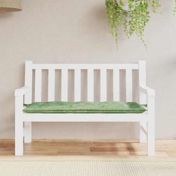 ARDEBO.de - Gartenbank-Auflage Blattmuster 120x50x7 cm Stoff