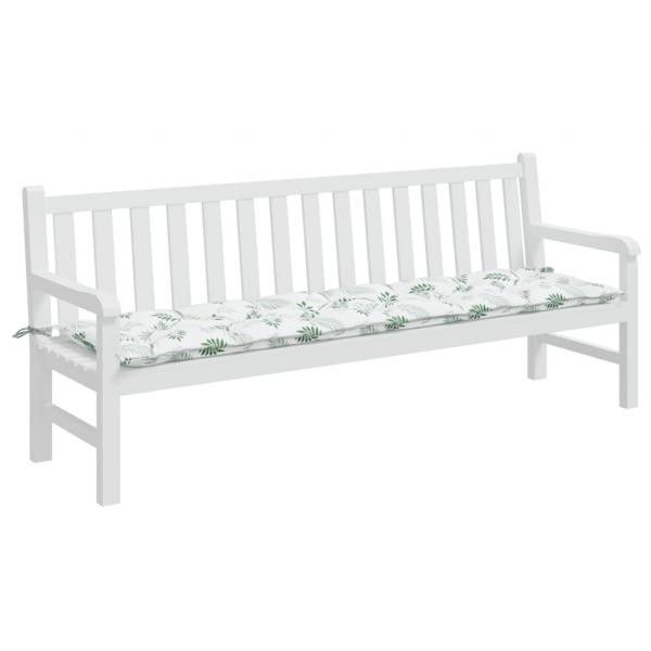 ARDEBO.de - Gartenbank-Auflage Blattmuster 200x50x7 cm Stoff