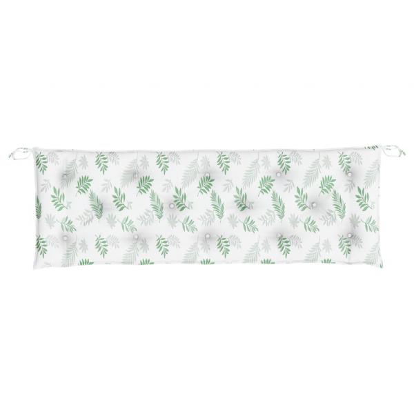 Gartenbank-Auflagen 2 Stk. Blattmuster 150x50x7 cm Stoff
