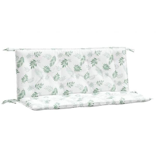 Gartenbank-Auflagen 2 Stk. Blattmuster 120x50x7 cm Stoff