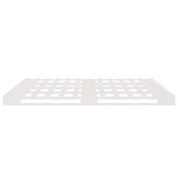 Palettenbett Weiß 200x200 cm Massivholz Kiefer