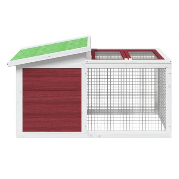 Kaninchenstall Mokka 100,5x54x55 cm Massivholz Kiefer