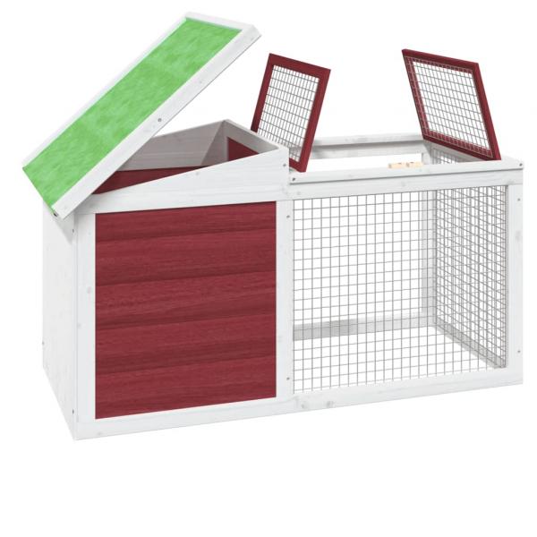 Kaninchenstall Mokka 100,5x54x55 cm Massivholz Kiefer