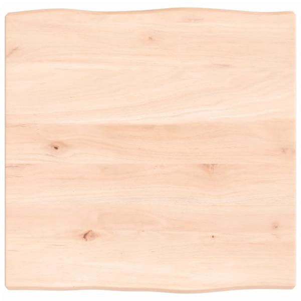 Tischplatte 40x40x2 cm Massivholz Eiche Unbehandelt Baumkante