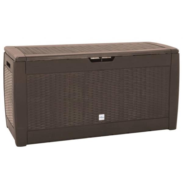 ARDEBO.de - Gartentruhe Braun 119x48x60 cm Polypropylen