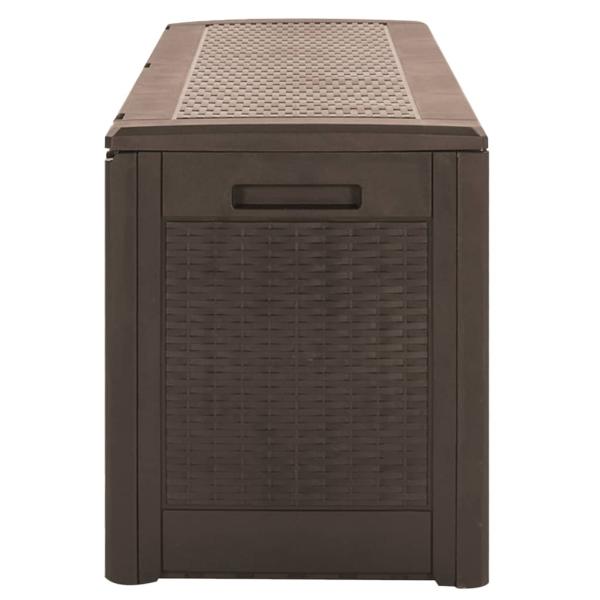 Gartentruhe Braun 119x48x60 cm Polypropylen