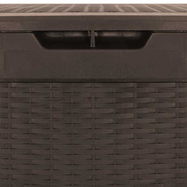 Gartentruhe Braun 119x48x60 cm Polypropylen