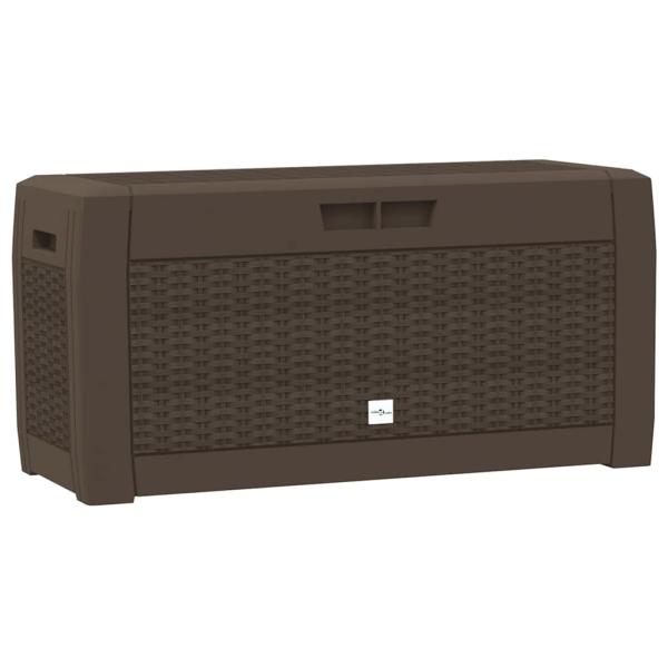 Gartentruhe Braun 119x48x60 cm Polypropylen