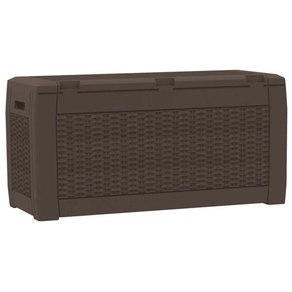 Gartentruhe Braun 119x48x60 cm Polypropylen