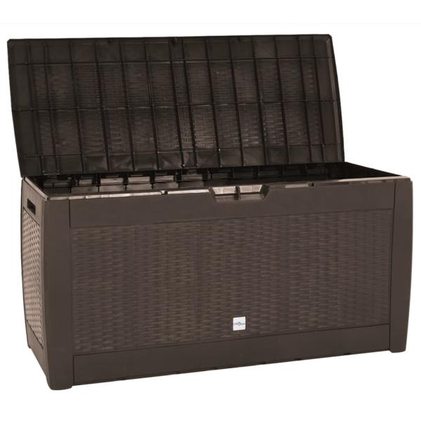 Gartentruhe Braun 119x48x60 cm Polypropylen