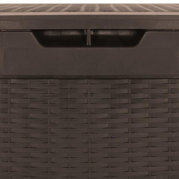 Gartentruhe Braun 119x48x60 cm Polypropylen