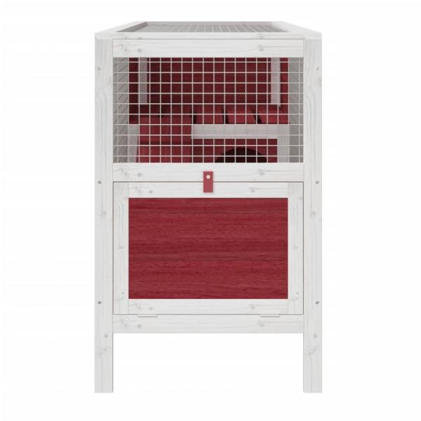Kaninchenstall Mokka 103x44x69,5 cm Massivholz Kiefer