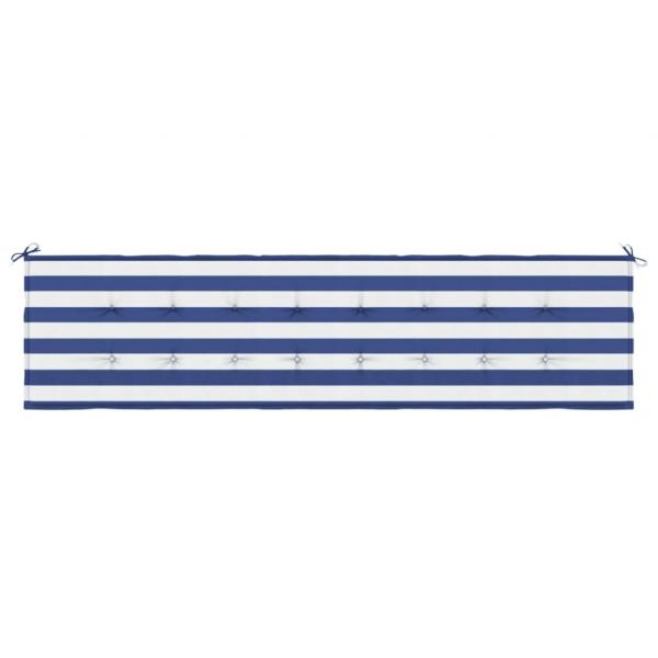 Gartenbank-Auflage Blau&Weiß Gestreift 200x50x3 Stoff