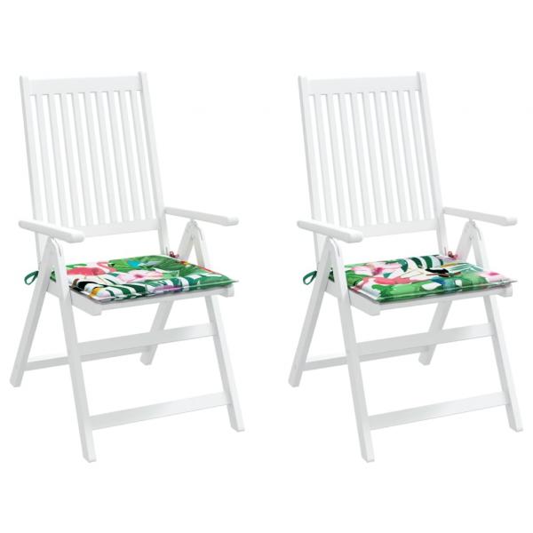 Gartenstuhl-Kissen 2 Stk. Mehrfarbig 40x40x3 cm Stoff