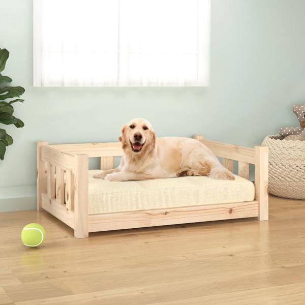 ARDEBO.de - Hundebett 75,5x55,5x28 cm Massivholz Kiefer