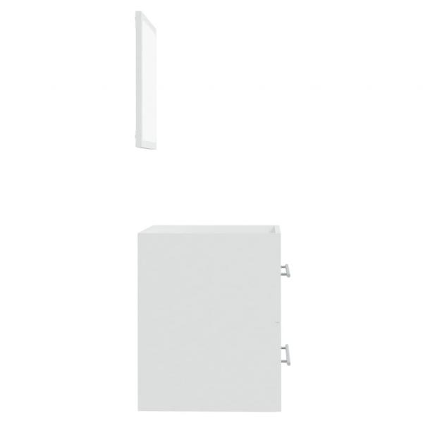 Badschrank mit Spiegel Weiß 41x38,5x48 cm