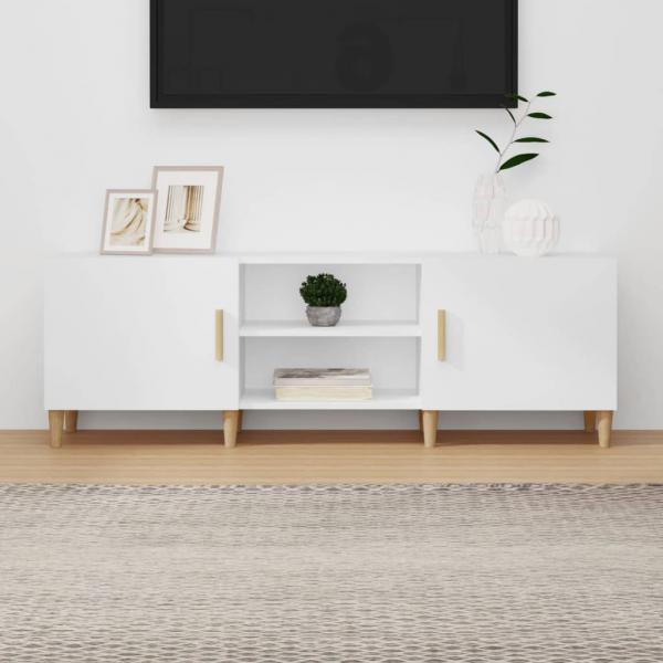 ARDEBO.de - TV-Schrank Weiß 150x30x50 cm Holzwerkstoff