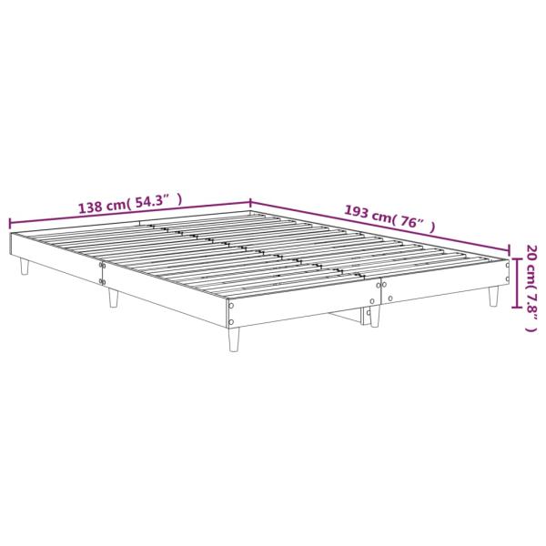 Bettgestell Sonoma-Eiche 135x190 cm Holzwerkstoff