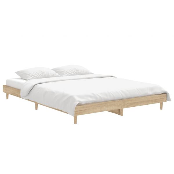 Bettgestell Sonoma-Eiche 135x190 cm Holzwerkstoff