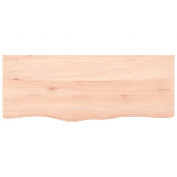 Wandregal 100x40x2 cm Massivholz Eiche Unbehandelt