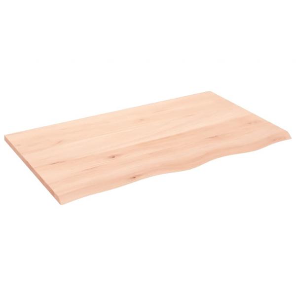 Wandregal 100x60x2 cm Massivholz Eiche Unbehandelt