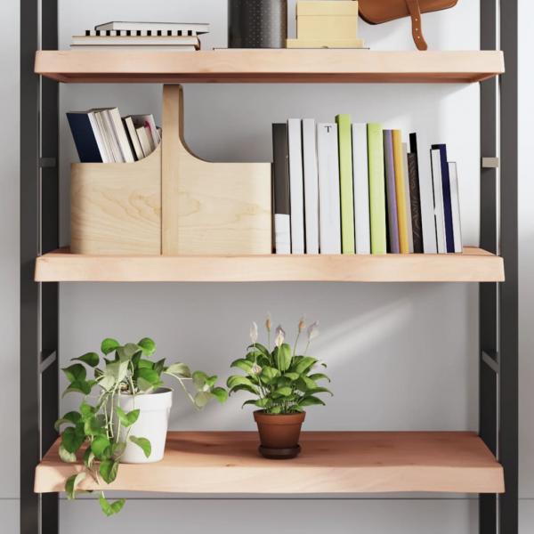 ARDEBO.de - Wandregal 100x40x(2-6) cm Massivholz Eiche Unbehandelt