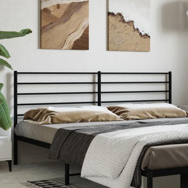 ARDEBO.de - Kopfteil Metall Schwarz 193 cm