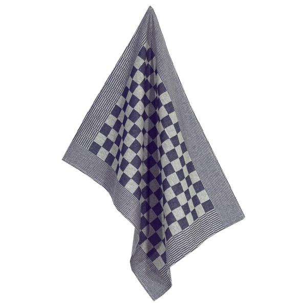 10-tlg. Handtuch-Set Blau und Weiß Baumwolle