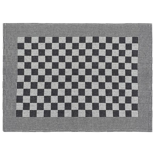 50-tlg. Handtuch-Set Schwarz und Weiß Baumwolle