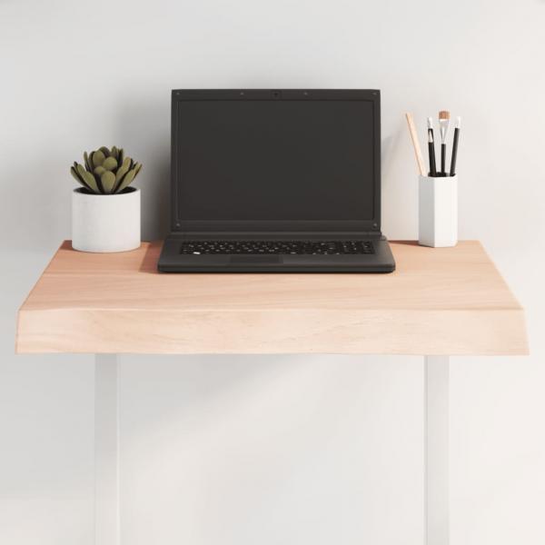 ARDEBO.de - Tischplatte 60x40x(2-6) cm Massivholz Unbehandelt Baumkante