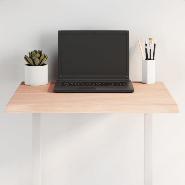 ARDEBO.de - Tischplatte 60x60x2 cm Massivholz Eiche Unbehandelt Baumkante