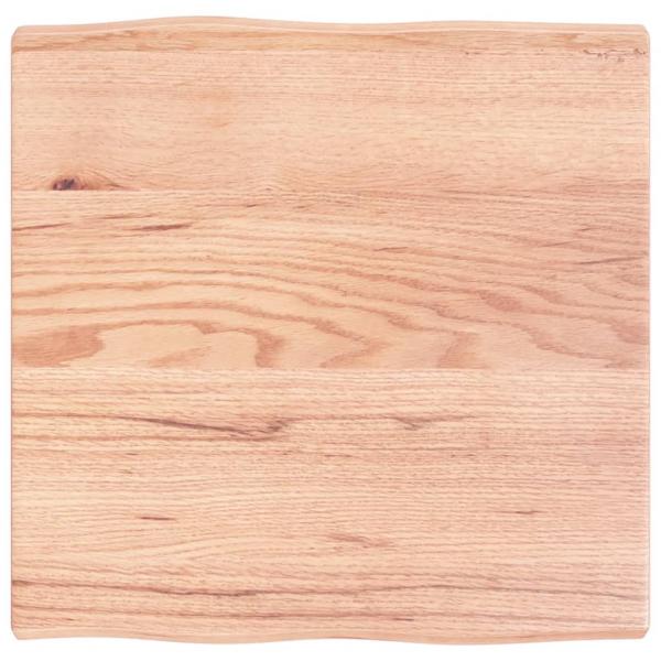 Tischplatte 60x60x(2-4) cm Massivholz Behandelt Baumkante                                                                         