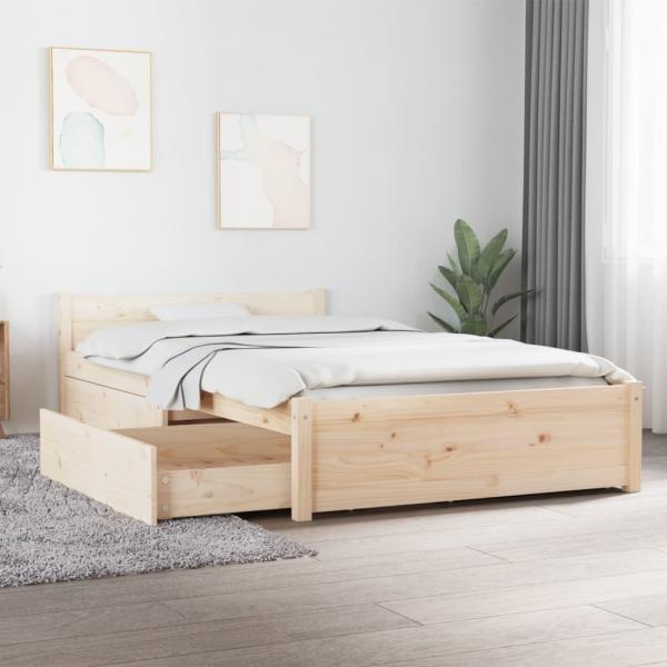 ARDEBO.de - Bett mit Schubladen 90x200 cm