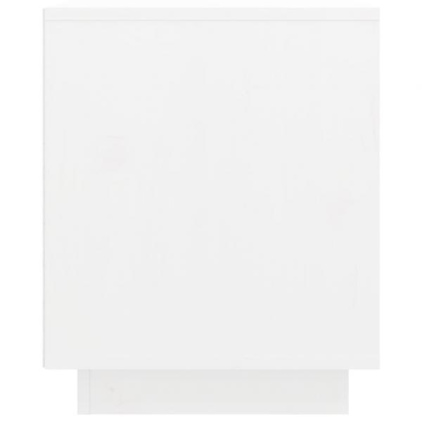 TV-Schrank Weiß 74x35x44 cm Massivholz Kiefer