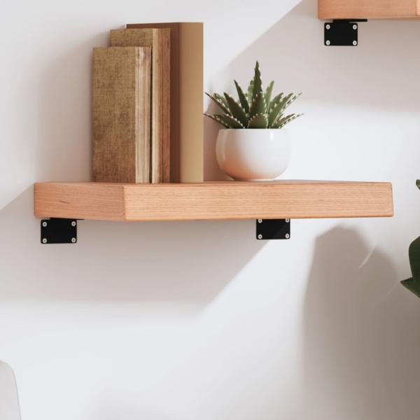 ARDEBO.de - Wandregal Hellbraun 40x30x(2-6) cm Massivholz Eiche Behandelt
